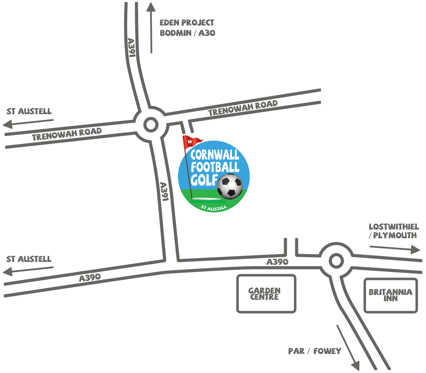 Cornwall Football Golf Directions How to get Here Cornwall