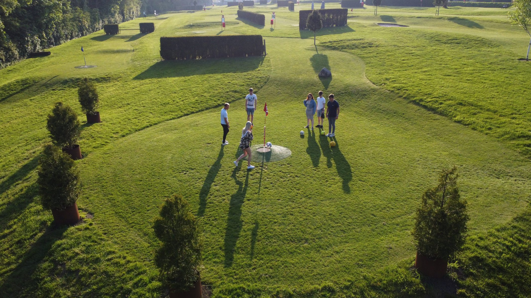 Around the hole at Cornwall FootballGolf - The best outdoor attraction in Cornwall
