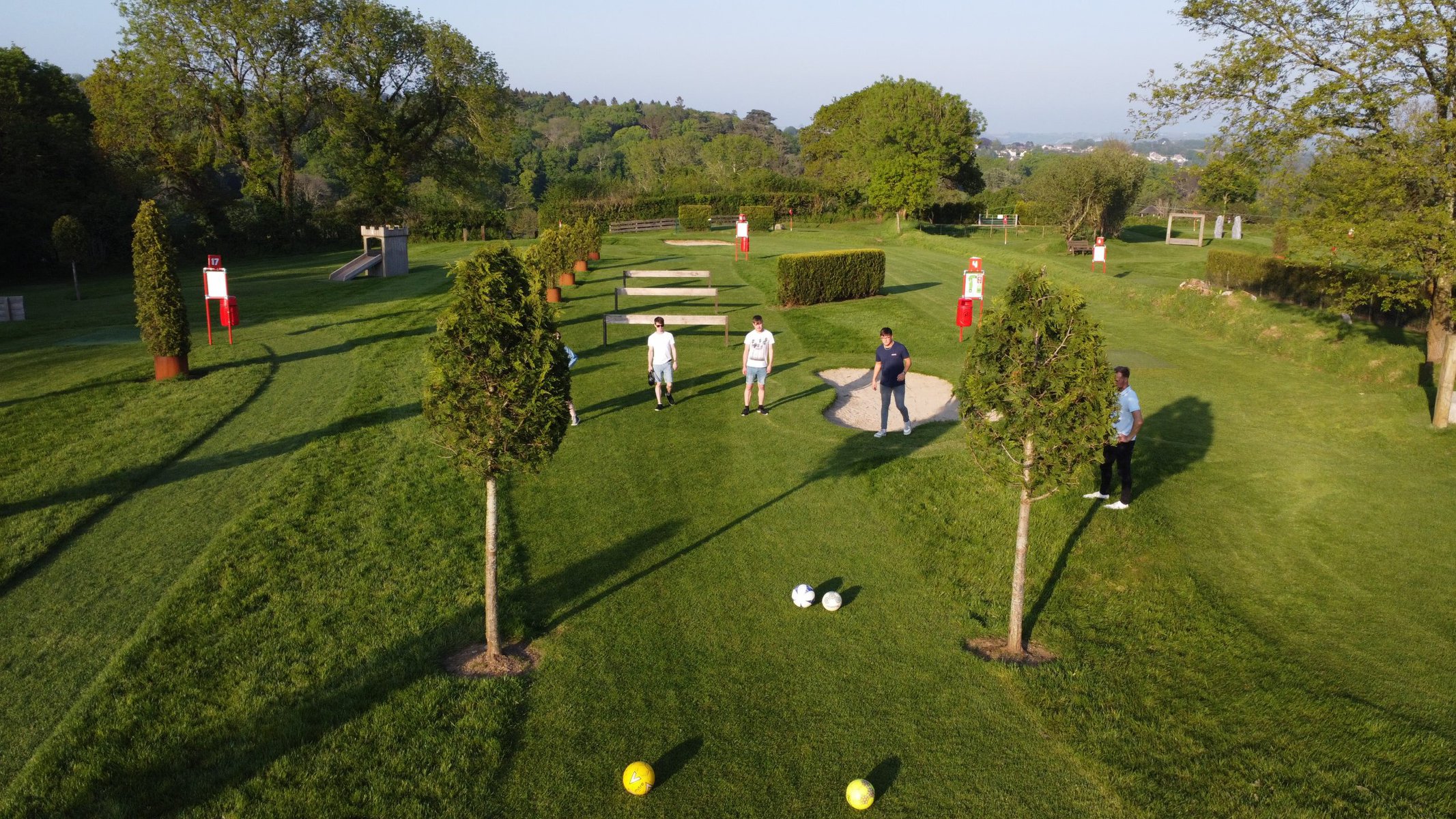 On the Fairway on parkland at Cornwall FootballGolf - The best outdoor attraction in Cornwall