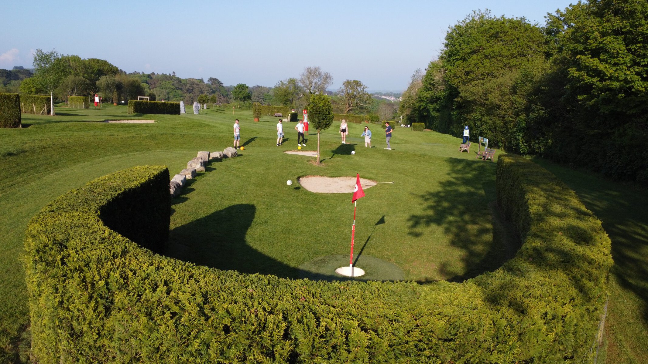 Things to do in Cornwall - Play FootballGolf on the parkland course at Cornwall Football Golf Park