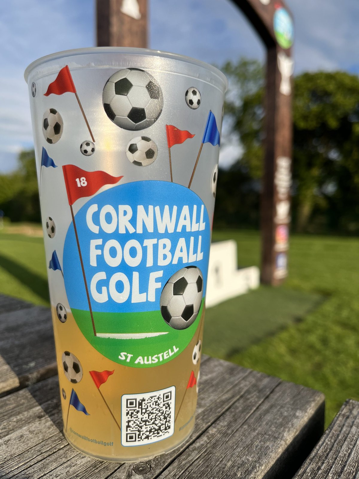 Reusable Plastic FootballGolf Cups - Enjoy your drink at Cornwall FootballGolf