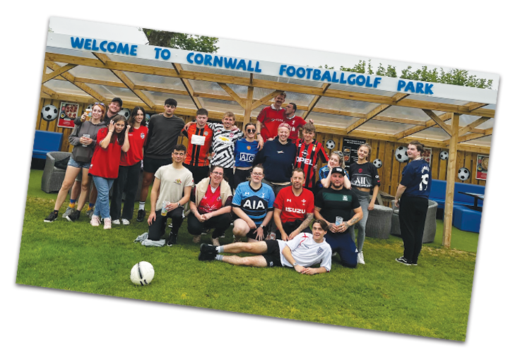 Team building at Cornwall FootballGolf