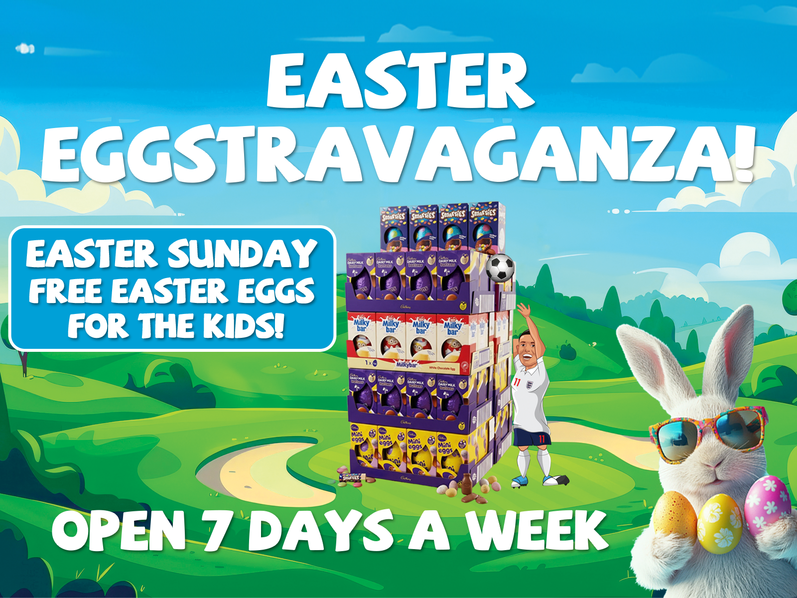 Easter Footballgolf at Cornwall Footballgolf with Easter egg hunt and fun activities. Open 7 days a.